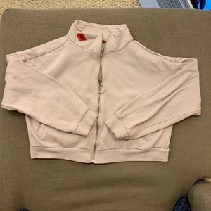 Cropped zip up long sleeve
